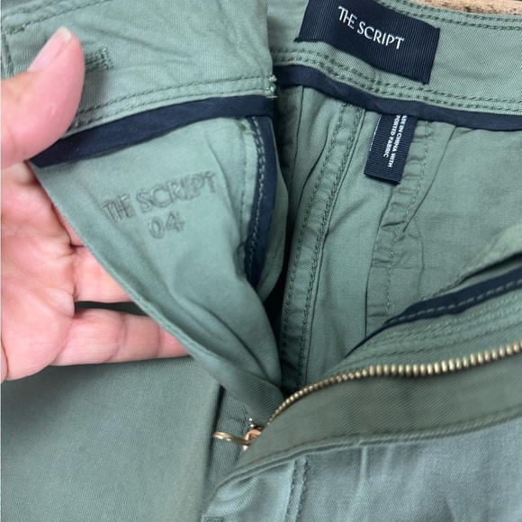 $258 The Script “Matilde” Green Cropped Pants Sz 4 - Picture 8 of 11